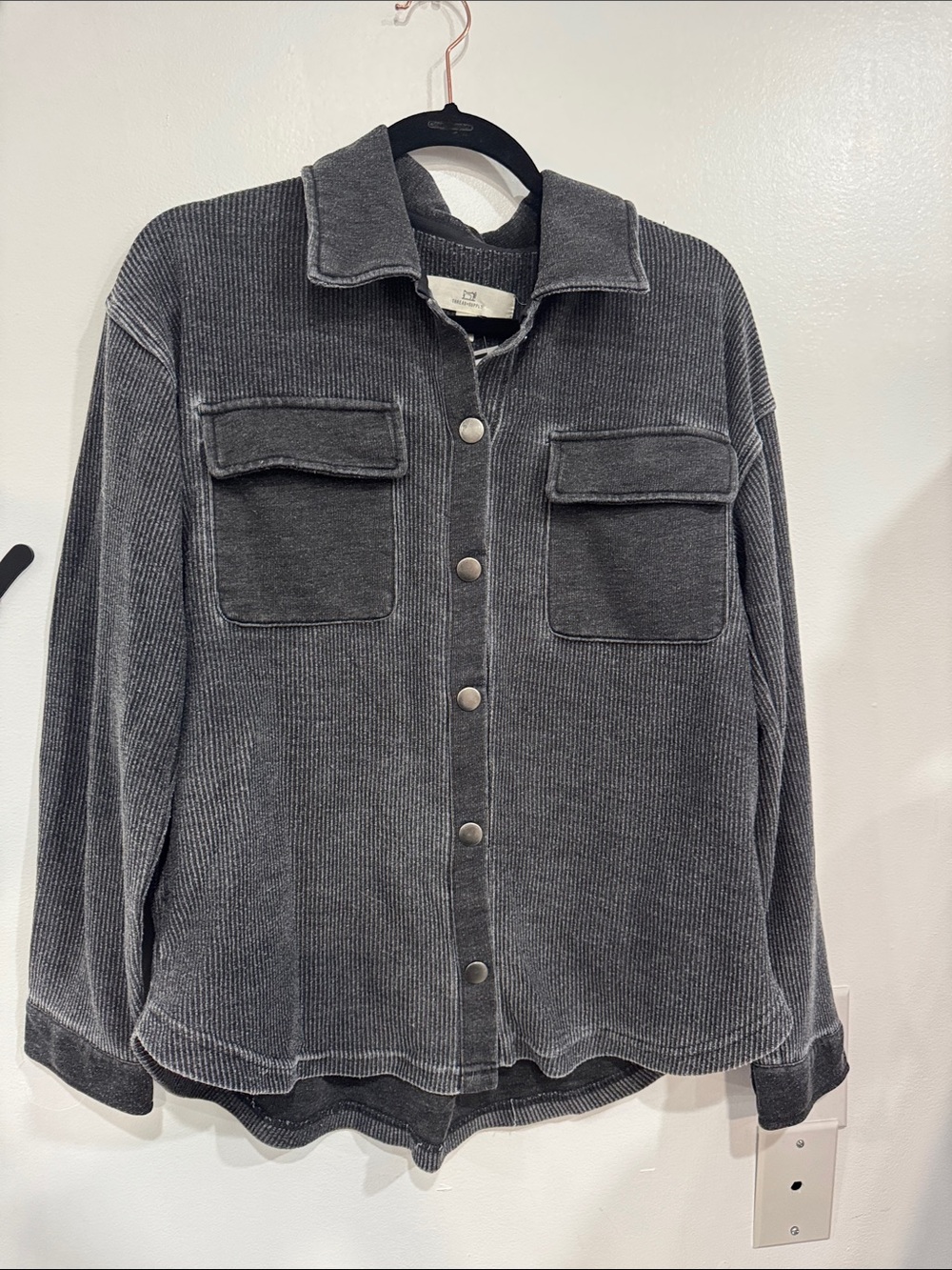 Thread & Supply Charcoal Corduroy Utility Jacket